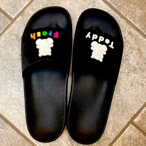 Teddy Fresh Slides Black Size 9
